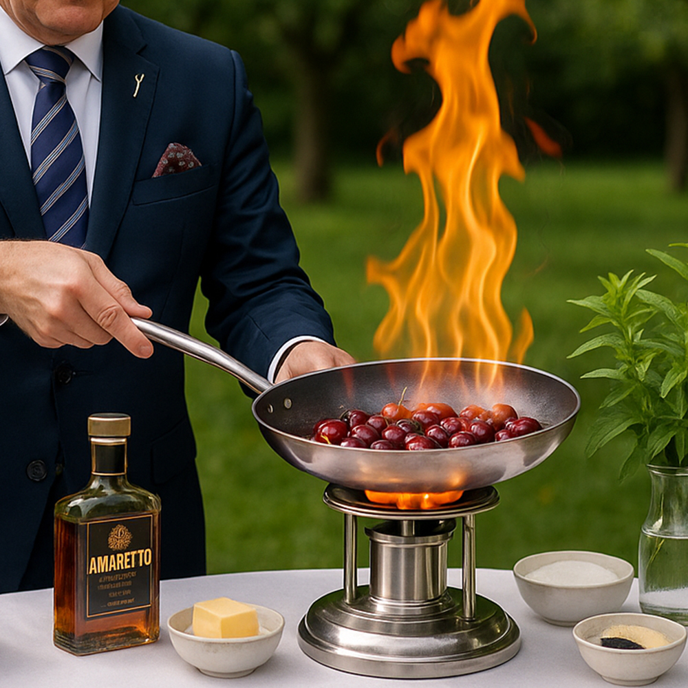 Lire la suite à propos de l’article Cerises flambées à l’amaretto